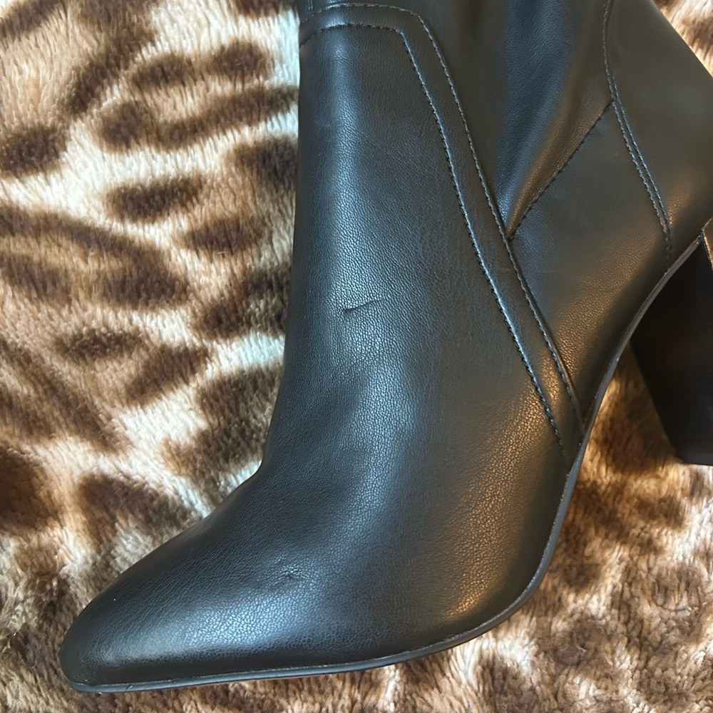 Franco Sarto Black Heeled Boots - Picture 2 of 10